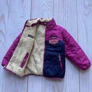 Patagonia Kids Puffer Jacket - Magenta and Navy